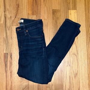 Madewell Dark Wash 9” mid rise skinny jeans